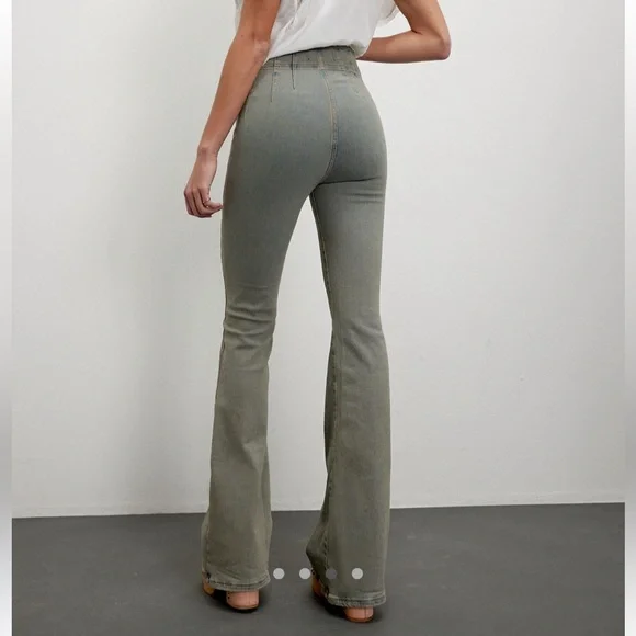 We The Free Jayce Flare Jean - Railroad Pinstripe - Picture 7 of 8